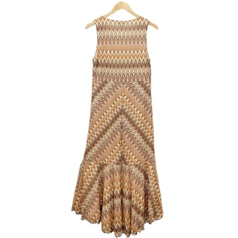 NWT Banana Republic Dress Neutral Autumn Geometric Stripe Knit Size Large VTG - Picture 4 of 13